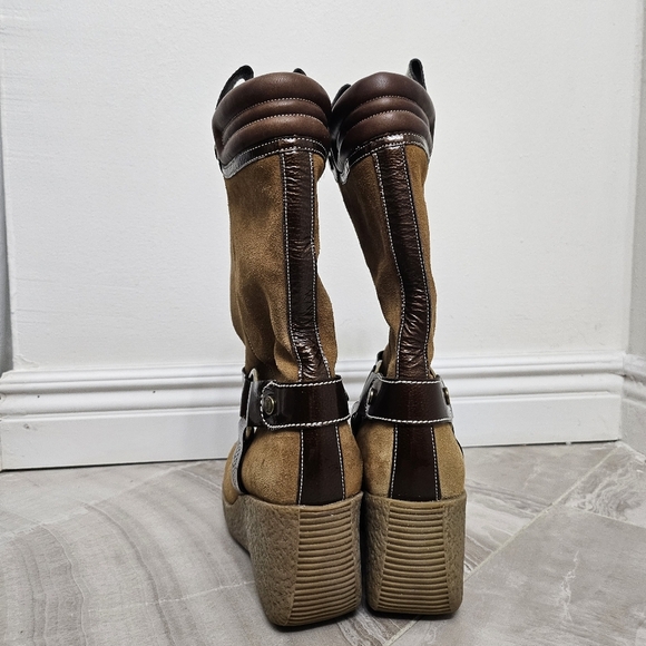 Vintage Cole Haan Boots Suede Leather Women Size 9 - Picture 5 of 12